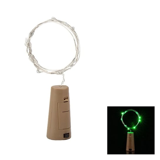 Łańcuch świetlny LED z korkiem- zielony Hedo
