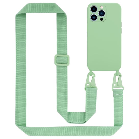 Łańcuszek Etui Do Apple iPhone 13 PRO Pokrowiec w LIQUID JASNO ZIELONY Silicone TPU Obudowa Ochronny Cadorabo Cadorabo