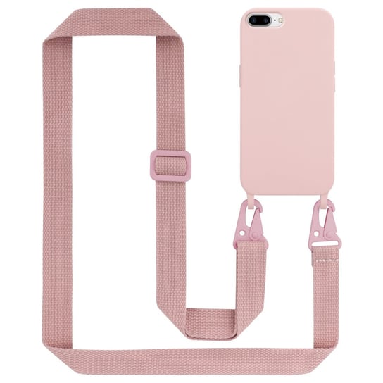 Łańcuszek Etui Do Apple iPhone 7 PLUS / 7S PLUS / 8 PLUS Pokrowiec w LIQUID RÓŻOWY Silicone TPU Obudowa Ochronny Cadorabo Cadorabo