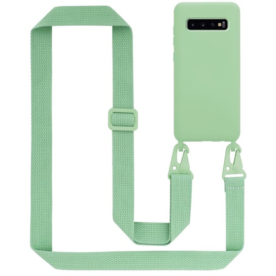 Łańcuszek Etui Do Samsung Galaxy S10 4G Pokrowiec w LIQUID JASNO ZIELONY Silicone TPU Obudowa Ochronny Cadorabo Cadorabo