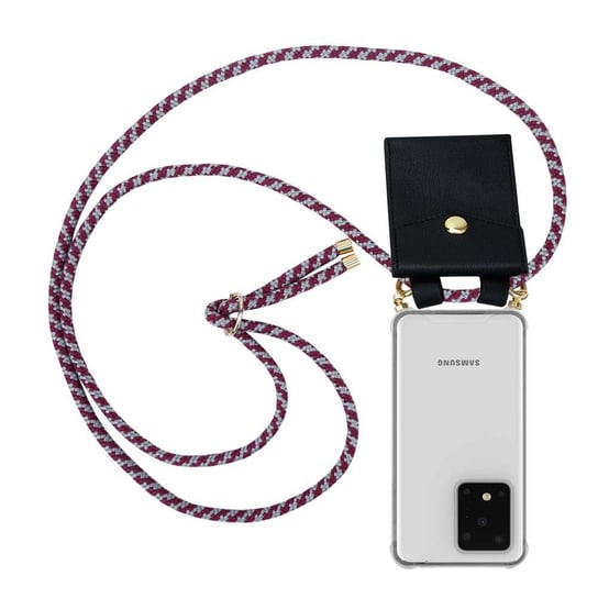 Łańcuszek Pokrowiec Do Samsung Galaxy S20 ULTRA w Czerwono Biały Etui Obudowa Case Cover Ochronny Cadorabo Cadorabo