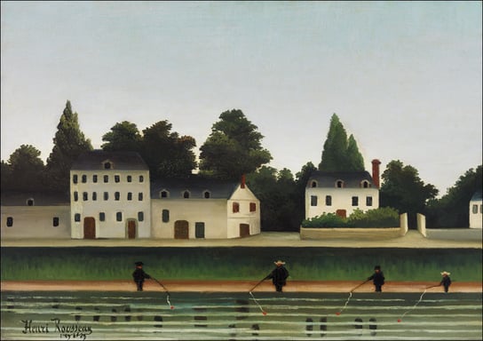 Landscape and Four Fisherman, Henri Rousseau - plakat 70x50 cm Galeria Plakatu