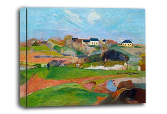 Landscape at Le Pouldu, Paul Gauguin - obraz na płótnie 60x40 cm Galeria Plakatu