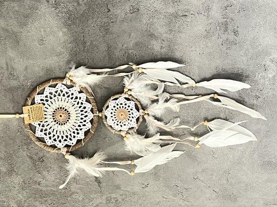 Łapacz snów szydełkowy boho dekoracja ścienna amulet idealny prezent 17cm Inna marka