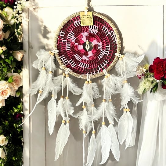 Łapacz snów szydełkowy boho dekoracja ścienna amulet idealny prezent 22cm Inna marka