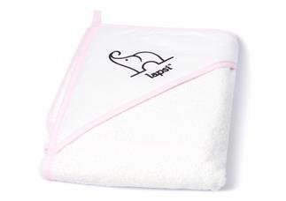 Lapsi Okrycie Kąpielowe Ręcznik Z Kapturem Dla Dzieci 100Cm Różowy Lapsi