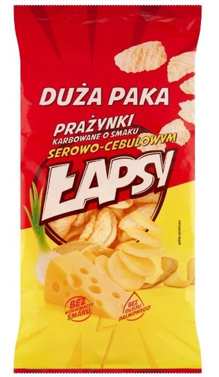 ŁAPSY Prażynki ziemniaczane SER- CEBULA 110g DUŻA PAKA ŁAPS