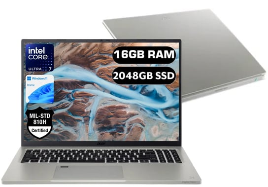 LAPTOP Acer Aspire Vero 16 Ultra 7 16GB 2TB QHD+ 400NIT W11 Czytnik linii Acer