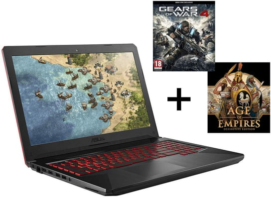 Laptop ASUS TUF Gaming FX504, i5-8300H, GTX 1050 Ti, 8 GB RAM, 15.6”, 1 TB HDD, Windows 10 Home + Gears of War 4 + Age of Empires Definitive Edition Asus