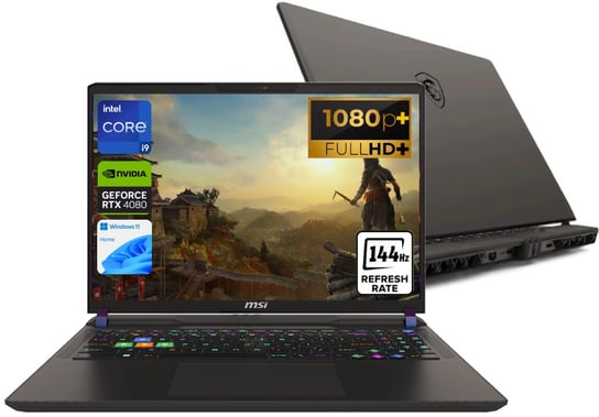 LAPTOP GAMINGOWY MSI Vector 16 i9 96GB 2TB SSD RTX4080 16' FHD+ 144Hz W11 MSI