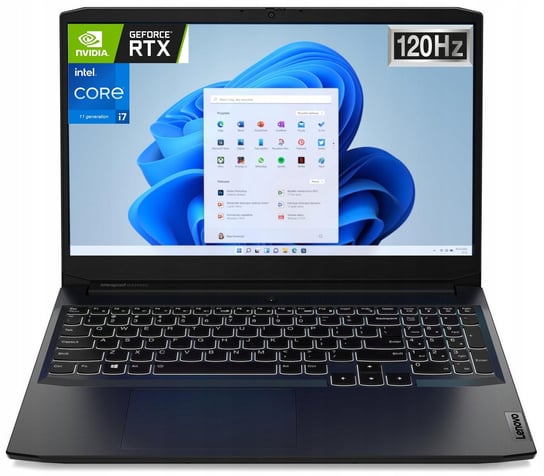 Laptop Lenovo Gaming 3 i7 16GB SSD256_M2 RTX3050 (82K100GEPB) IBM, Lenovo