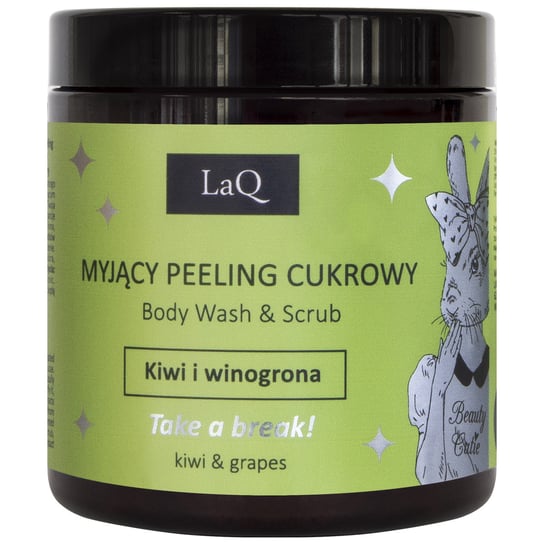 LaQ, Body Scrub&Wash, peeling myjący do ciała Kiwi i Winogrona, 200 ml LaQ