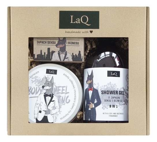 LaQ For Men Doberman, zestaw kosmetyków, 3 szt. LaQ