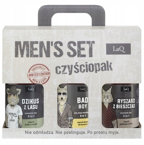 Laq Zestaw Czyściopak Męski Czarny Dzik, Bad Boy, Ryszard LaQ