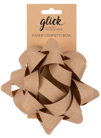 Large paper Confetti Bows, duża rozeta, kraft Empik