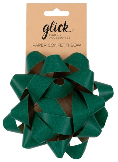 Large paper Confetti Bows, duża rozeta, zielona Empik