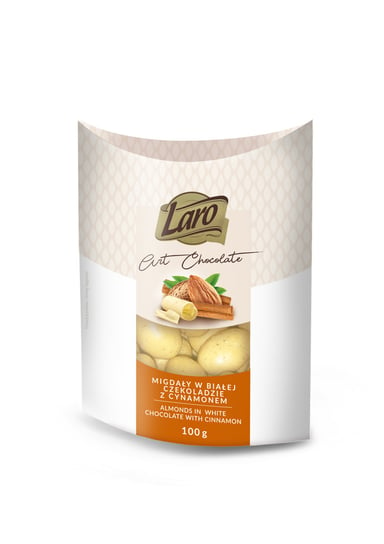 Laro, migdały w białej czekoladzie z cynamonem, 100 g LARO