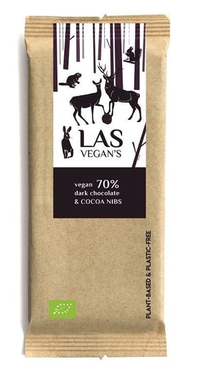Las Vegan's, czekolada z prażonym ziarnem kakaowca bio, 50 g Las Vegan's