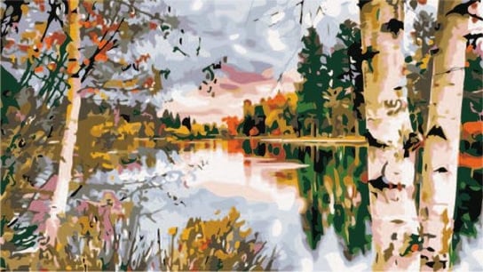 Las Z Widokiem Na Jezioro - Malowanie Po Numerach 40 X 30 ArtOnly