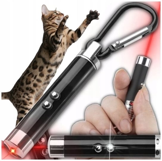LASER DLA KOTA WSKAŹNIK LASEROWY LATARKA UV ZABAWKA 3w1 DO ZABAWY Z KOTEM ARSA GO