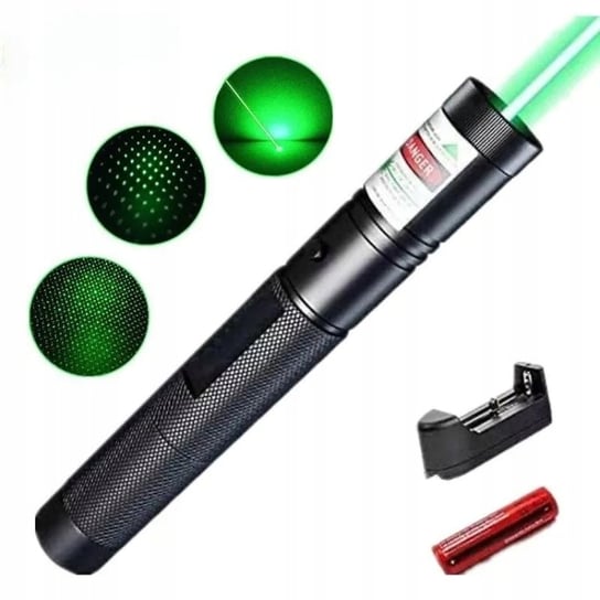 Laser Mocny Zielony +Ładowarka +Bateria +Kluczyki Zasięg Do 10Km Inna marka