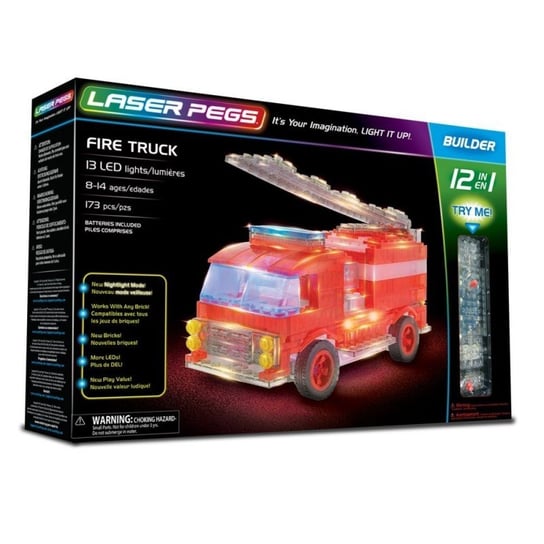 Laser Pegs, klocki konstrukcyjne 12w1 Fire Truck Laser Pegs