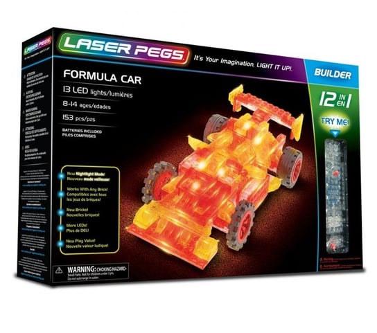 Laser Pegs, klocki konstrukcyjne 12w1 Formula Car Laser Pegs