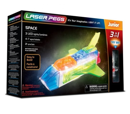 Laser Pegs, klocki konstrukcyjne 3w1 Space Laser Pegs