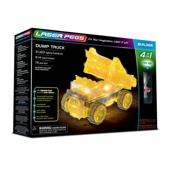 Laser Pegs, klocki konstrukcyjne 4w1 Dump Truck Laser Pegs