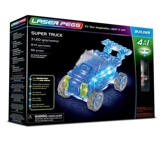 Laser Pegs, klocki konstrukcyjne 4w1 Super Truck Laser Pegs