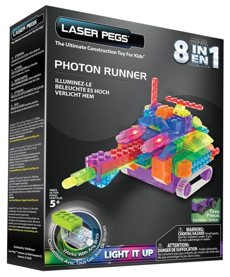 Laser Pegs, klocki konstrukcyjne 8 w 1 Photon Runner Laser Pegs