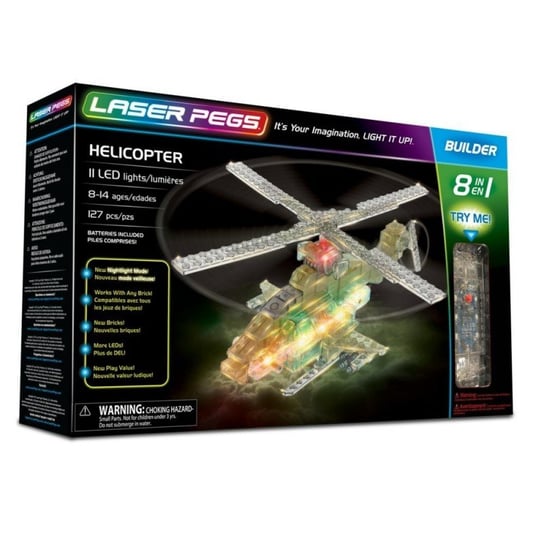 Laser Pegs, klocki konstrukcyjne 8w1 Helicopter Laser Pegs
