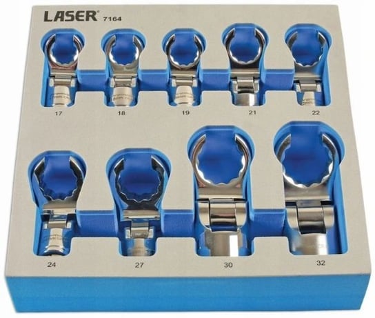 Laser Tools Klucz oczkowy otwarty z przegubem BI-HEX NASADKI 9szt Inny producent