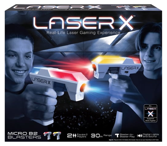 Laser X, Micro Blaster B2, zestaw pistoletów na podczerwień TM Toys