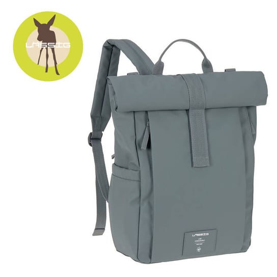 Lassig, Green Label Plecak dla mam z akcesoriami Rolltop Up Backpack anthracite Lassig