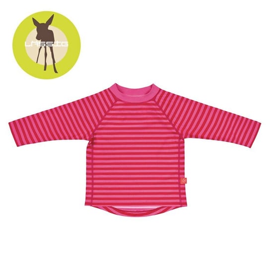 Lassig, Koszulka dziewczęca do pływania z długim rękawem, Pink stripes, 12-18 miesięcy Lassig