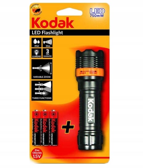 Latarka Ręczna LED FOCUS KODAK +3x Bateria AAA Kodak