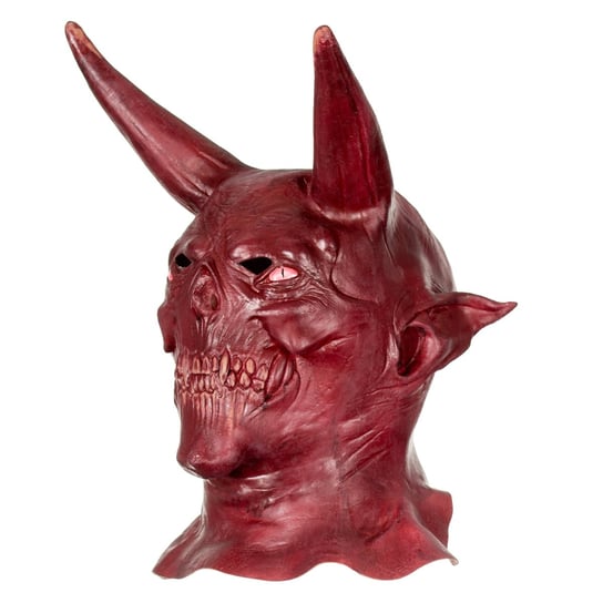 Lateksowa maska DIABEŁ Z ROGAMI devil demon Inny producent