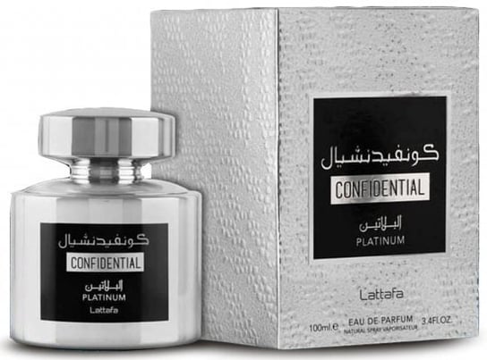Lattafa, Perfumes Confidential Platinum, woda perfumowana, 100 ml Lataffa
