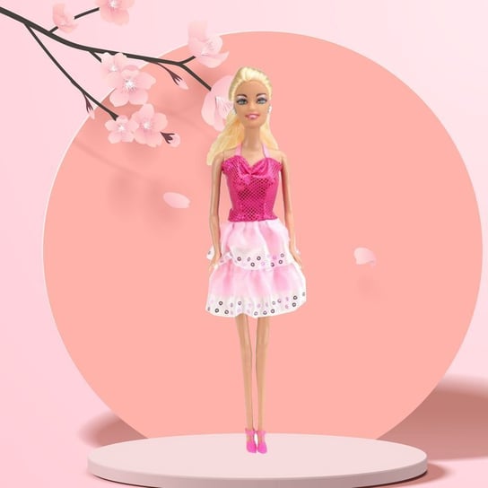 Lauren Deluxe Lalka Blondynka W Różowej  Sukience Toi-Toys