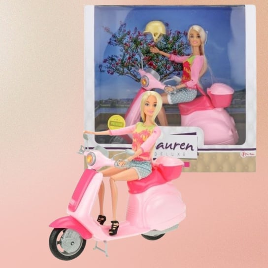 Lauren Deluxe Lalka Na Różowym Skuterze Toi-Toys