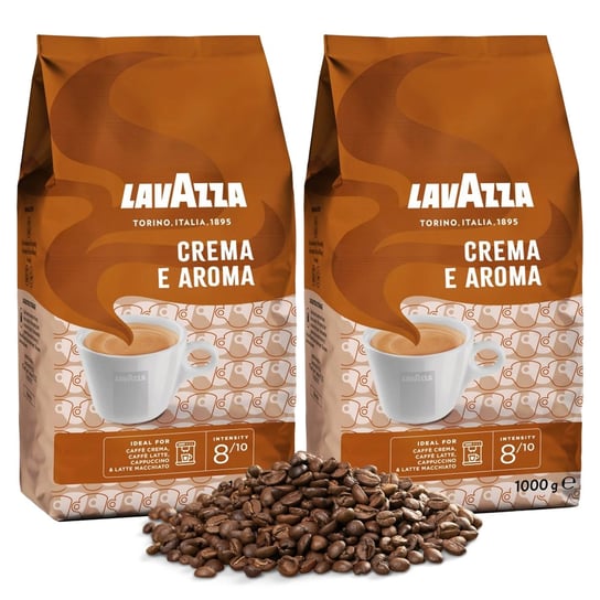 LAVAZZA Crema E Aroma- Mieszanka średnio palonych ziaren kawy arabica i robusta, kawa ziarnista 2 kg Lavazza