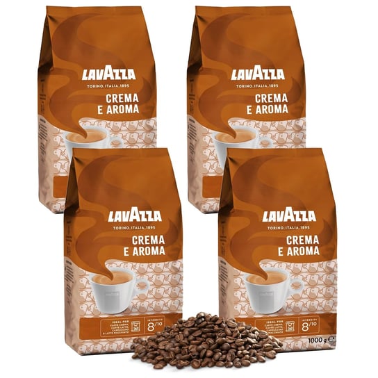 LAVAZZA Crema E Aroma- Mieszanka średnio palonych ziaren kawy arabica i robusta, kawa ziarnista 4 kg Lavazza