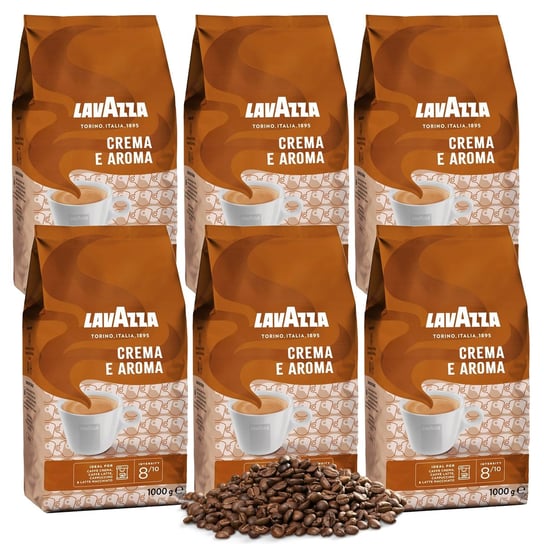 LAVAZZA Crema E Aroma- Mieszanka średnio palonych ziaren kawy arabica i robusta, kawa ziarnista 6 kg Lavazza