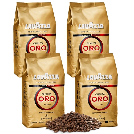 LAVAZZA Qualita Oro-Kawa ziarnista średnio palona, kawa włoska 4 kg Lavazza