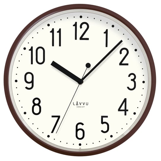 LAVVU Brązowy zegar PASTELS SWEEP - 3 LATA GWARANCJA ⌀29,5cm Inna marka