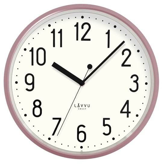 LAVVU Różowy zegar PASTELS SWEEP - 3 LATA GWARANCJA ⌀29,5cm Inna marka
