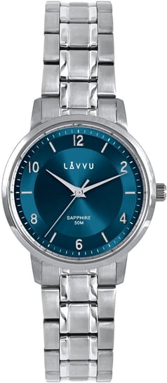 LAVVU Srebrny zegarek damski LINSELL z szafirowym szkłem LAVVU