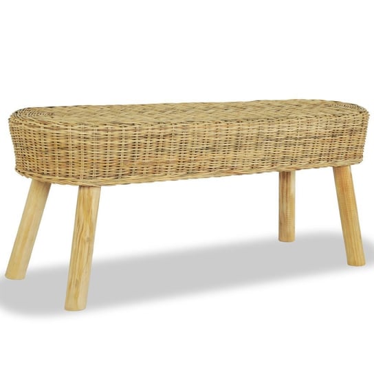 Ławka do przedpokoju, naturalny rattan, 110x35x45 cm vidaXL