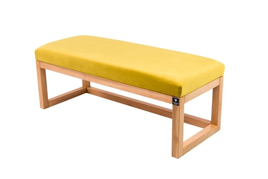 Ławka na buty LPG-2 100cm EMRAWOOD drewno lite kolor naturalny siedzisko gładkie kolor żółty Emra Wood Design